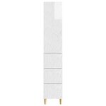 vidaXL Ensemble de Meubles 2 Pièces Blanc brillant 33 x 34 5 x 90 cm