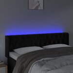 vidaXL Tête de lit à LED Noir 147x16x78/88 cm Velours
