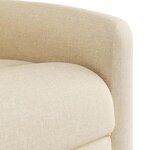 vidaXL Fauteuil de massage inclinable Crème Tissu