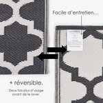 Tapis extérieur terrasse réversible - Tapis de jardin imperméable et résistant UV - Nola - Noir- 150x240 cm - HOMESCAPES
