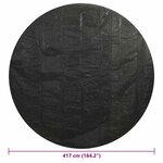 vidaXL Couverture de piscine Noir 417 cm PE
