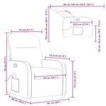 vidaXL Fauteuil de massage inclinable gris nuage tissu