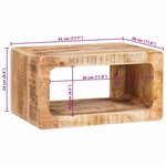 vidaXL Tables de chevet 45 x 30 x 24 cm bois de manguier massif
