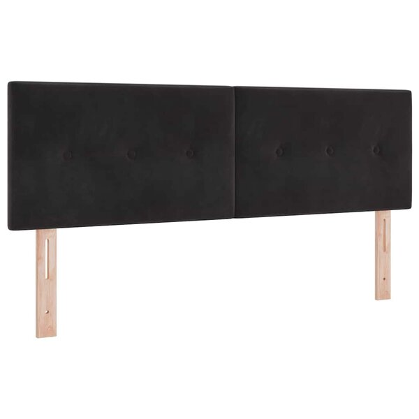 Headboard LED vidaXL Boutons capitonnés Noir 80 cm Velours