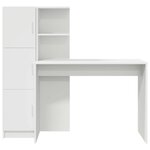 vidaXL Bureau 2 Pièces Blanc