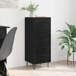 vidaXL Buffet Chêne noir 34 x 34 5 x 90 cm Bois d'ingénierie