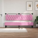 vidaXL Tête de lit suspendue Rose Tissu