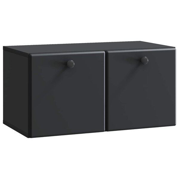 vidaXL Meuble TV mural 59 5 x 31 x 30 cm Noir Bois d'ingénierie