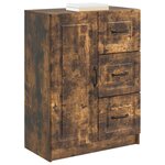 vidaXL Buffet Chêne fumé 66 x 34 5 x 87 cm Bois d'ingénierie