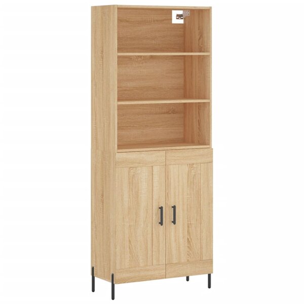 vidaXL Buffet haut Chêne sonoma 69 5x34x180 cm Bois d'ingénierie