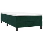 vidaXL Sommier à lattes de lit et matelas Vert foncé 120x200cm Velours