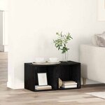 vidaXL Ensemble meuble TV Montage mural 2 Pièces Noir 37 x 35 x 37 5 cm