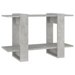 vidaXL Bibliothèque/Séparateur de pièce Gris béton 80x30x51 cm