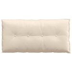 vidaXL Coussin de Dos Beige 100 x 50 cm Tissu en microfibre
