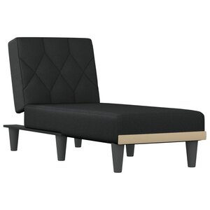 vidaXL Chaise longue noir tissu