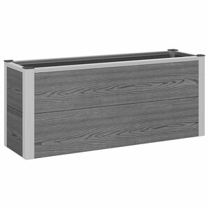 vidaXL Jardinière surélevée Gris 100 x 30 x 42 cm WPC et Aluminium