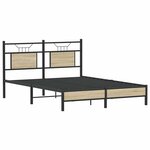 vidaXL Cadre de lit sans matelas chêne sonoma 150x200 cm
