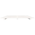 vidaXL Cadre de lit blanc 150x200 cm bois de pin massif