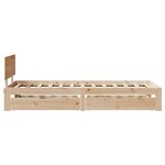 vidaXL Cadre de lit avec tiroirs sans matelas 90x200 cm
