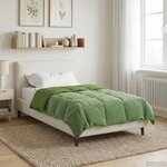 vidaXL Couette d'été 155 x 220 cm Été Microfibre (100  polyester) Vert