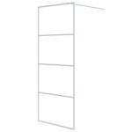 vidaXL Paroi de douche Blanc 80x195 cm Verre ESG transparent