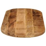 vidaXL Dessus de table 100x40x3 8cm ovale bois massif de manguier brut