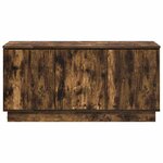 vidaXL Meuble TV avec LED Chêne fumé 100 x 38 x 49 cm