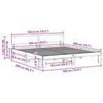 vidaXL Cadre de lit avec tête de lit Blanc 180 x 200 cm Pin massif