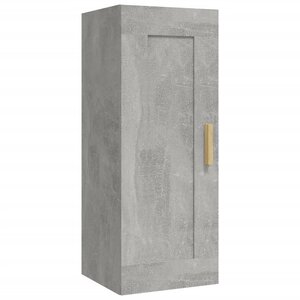vidaXL Armoire murale Gris béton 35x34x90 cm Bois d'ingénierie