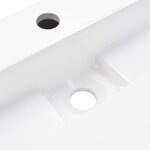 vidaXL Lavabo 60x38x11 cm Fonte minérale/marbre Blanc