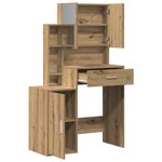 vidaXL Coiffeuse chêne artisanal 80 x 35 x 132 cm Bois d'ingénierie