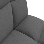 vidaXL Fauteuil de sol ajustable Gris foncé Tissu