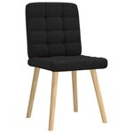 vidaXL Chaises à manger lot de 6 noir tissu