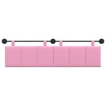 vidaXL Tête de lit suspendue Rose Tissu