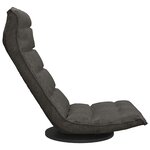 vidaXL Chaise de sol pivotante Gris foncé Tissu
