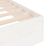 vidaXL Cadre de lit Blanc Bois massif 180x200 cm Super King