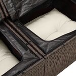 Ensemble de 8 Pièces Canapé de Jardin avec Coussins Gris