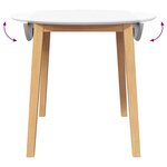 vidaXL Table à manger naturel bois massif et caoutchouc