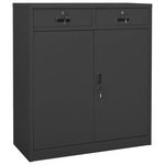 vidaXL Armoire de bureau et jardinière Anthracite 90x40x125 cm Acier