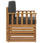 vidaXL Canapé d’extérieur Bois d'acacia massif et polyester Naturel
