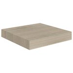 vidaXL Étagères murales flottantes 4 Pièces chêne 23x23 5x3 8 cm MDF
