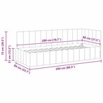 vidaXL Cadre de lit d'angle Vert foncé 80 cm x 200 cm tissu