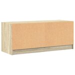 vidaXL Meuble TV avec portes en verre chêne sonoma 102x37x42 cm