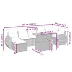 vidaXL Salon de jardin avec coussins 8 Pièces beige résine tressée