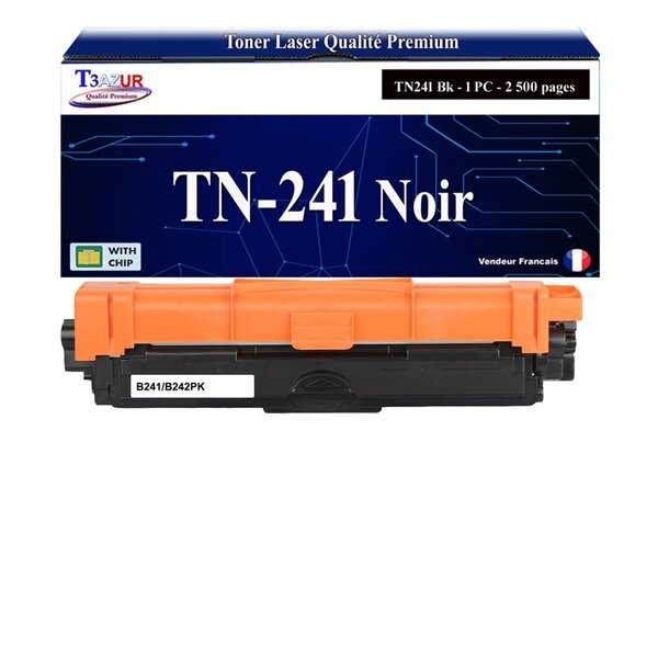 T3AZUR - Toner compatible avec Brother TN241 pour Brother HL-3172CDW  HL3172CDW - Noir