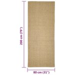 vidaXL Tapis en sisal pour griffoir 80x200 cm