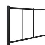 vidaXL Cadre de lit métal sans matelas avec pied de lit noir 80x200 cm