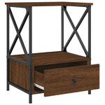 vidaXL Tables de chevet 2 Pièces chêne marron 50x41x65 cm bois ingénierie