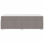vidaXL Cadre de lit avec matelas Taupe 100 x 200 cm tissu