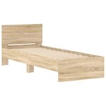 vidaXL Cadre de lit sans matelas avec tête de lit 90x190 cm